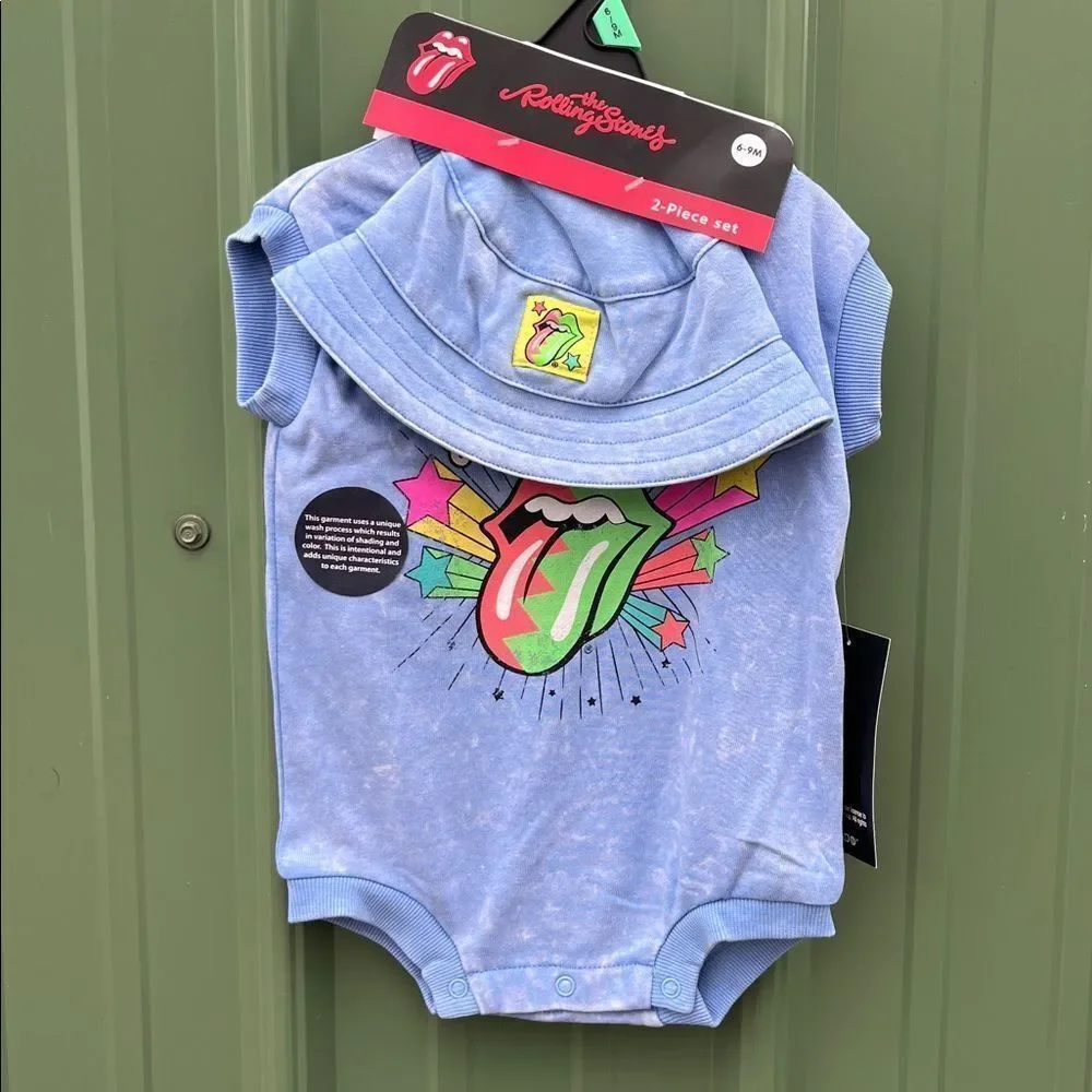 Baby Bodysuit Romper Sun Hat 6-Piece Set Size 6-9M
